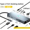 Док-станция USB 3 2, концентратор типа C 11 в 1 со скоростью передачи данных 10 Гбит/с, адаптер Ethernet, многопортовый удлинитель