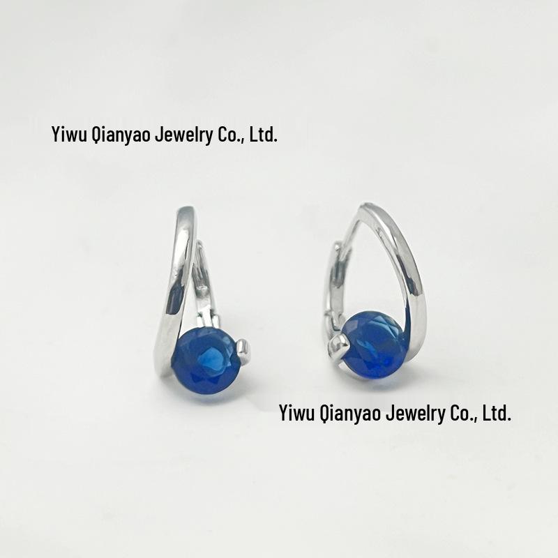 Корейские геометрические серьги с цирконами: Элегантный, Универсальный, Минималистичный Дизайн