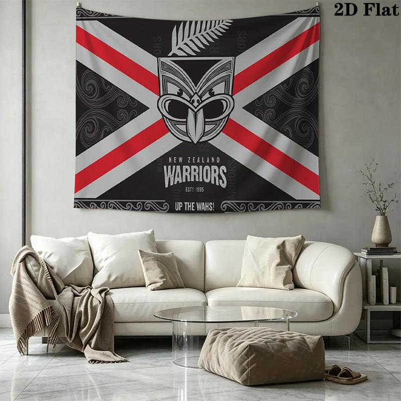 New Zealand Warriors Wall Tapestry Aesthetic Wall Hanging Printed Fabric Blanket Decorative Tapestries for Bedroom Living Room Home Decor