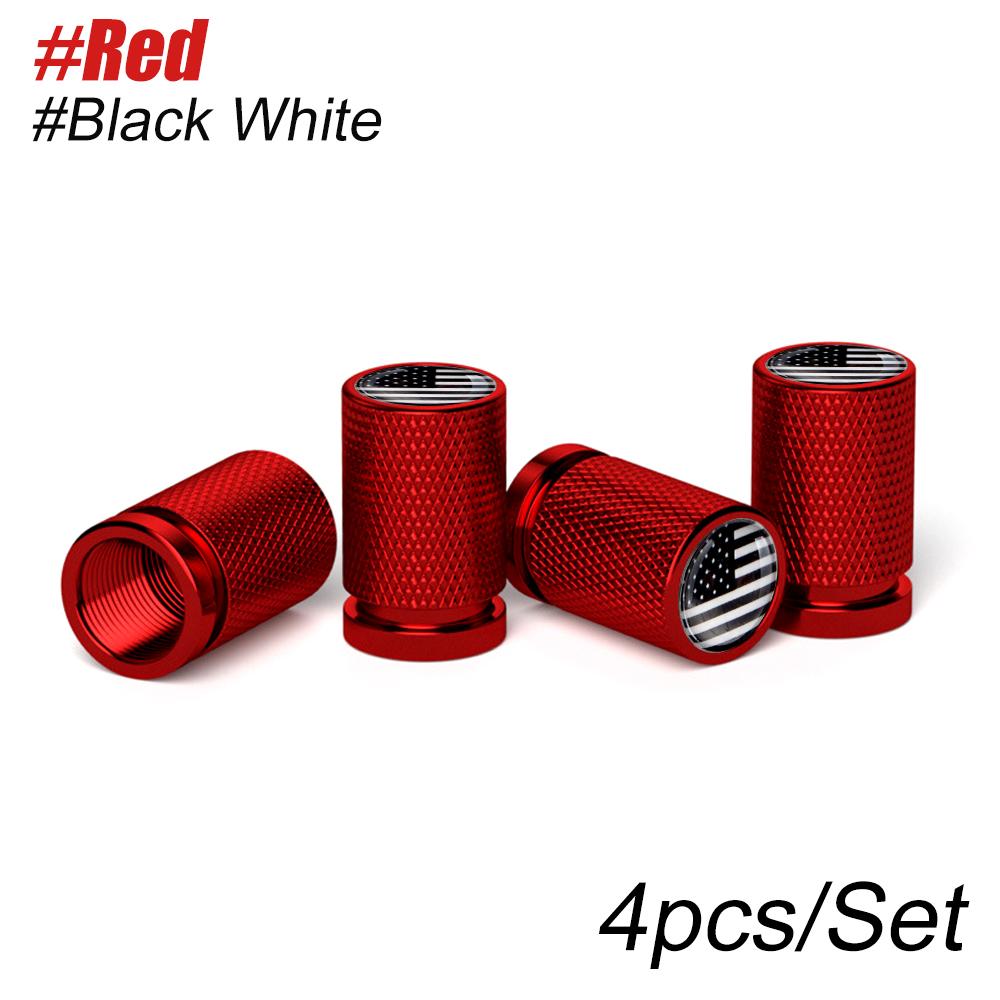 4Pcs America National Flag Car Valve Stem Caps, Universal Tire Valve Stem Caps for Cars, SUVs, Bike, Bicycle, Trucks,Motorcycles