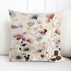 Floral Print Throw Washable Pillowcase Replaceable Case Cover Machine Pillow Flax Fabric Pillow Decorative Cushion Cover