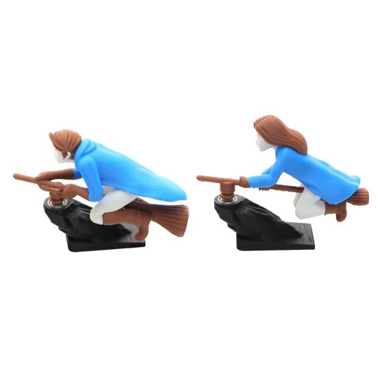 2 шт. Настольное украшение для дрифта «Летающая метла», Декор для автомобиля, Веселая игрушка-волшебник на приборную панель с плавным движением, Салон автомобиля