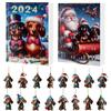 2024 Advent Calendar 2024 Dachshunds Cute Christmas Countdown Calendar Collectible Funny Dog Set Gift for Kids and Adults