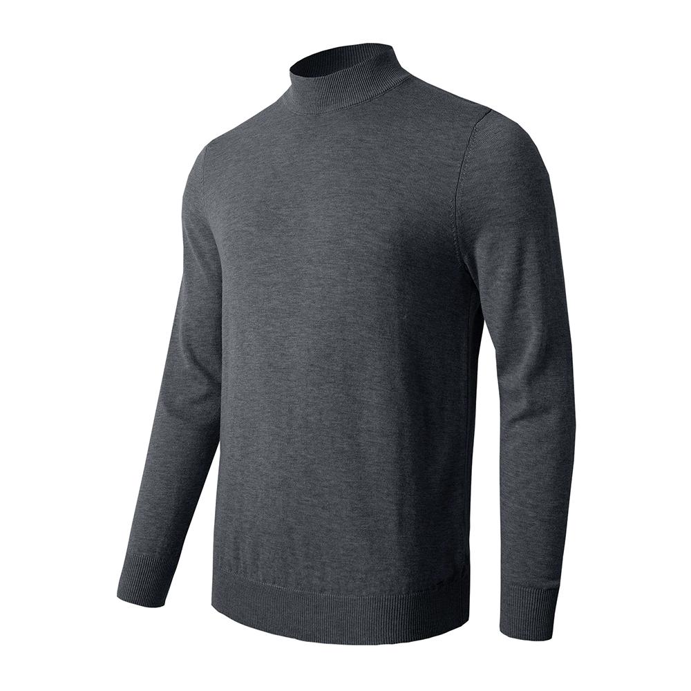 Men's Mock Neck Sweater Warm Wool Knitted