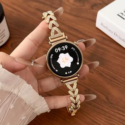 Тонкий бриллиантовый ремешок для Huawei Watch GT6 Pro GT5 GT4 46 мм Роскошный женский ремешок для Samsung Galaxy 7 5 6 4 Classic 40 мм 44 мм 42 47 мм