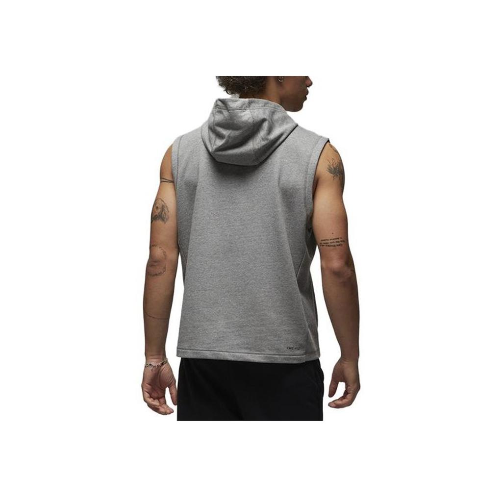 Jordan Жилет без рукавов с капюшоном и сплошным логотипом, быстросохнущий, мужской, цвет карбон-серый DZ0572-091