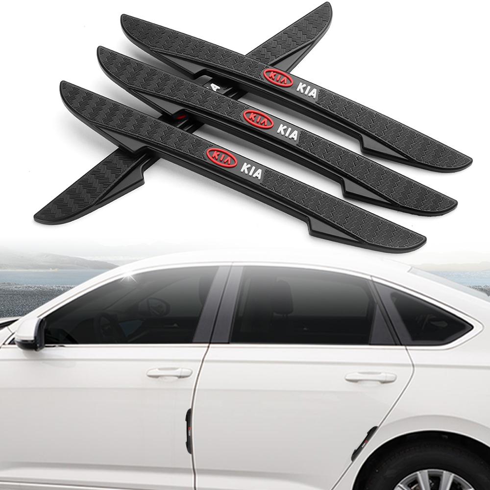 4Pcs Car Door Anti-collision Strip Bumper Logo Stickers For KIA Ceed Sportage Rio 3 Proceed K5 Sedona Forte Cerato Venga QD2