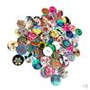 200pcs Wooden Sewing Buttons 2 Holes Decorative Painted Button Scrapbooking 20mm