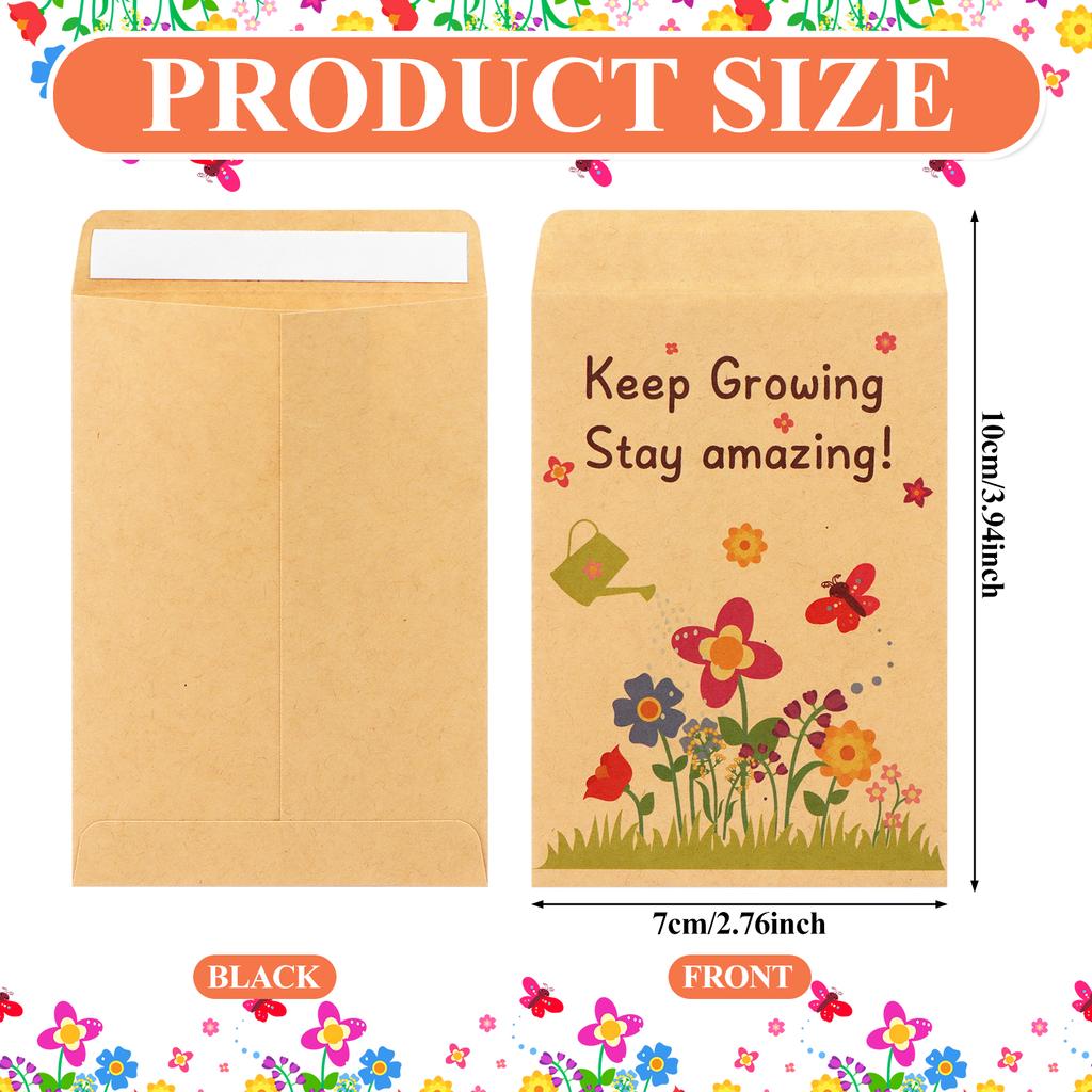100 Pcs Teacher To Student Wildflower Seed Packets Not Included Seeds Keep Growing Stay Amazing Personalised Mini Paper Packets