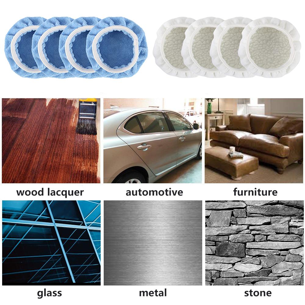 8PCS Polishing Buffer Pads 6 Inch 150mm Polishing Bonnets Wheel Polishing Pad Car Polisher Pad Kits for Car Polisher Polishing