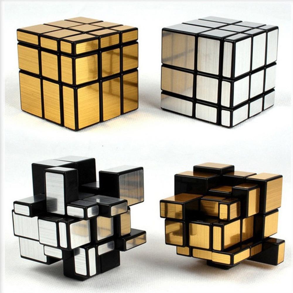 Magic Mirror Cube 3x3x3 Gold Silver Professional Speed Cubes Puzzles Educational Toys for Children Adults Gifts