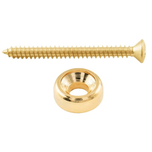 Musiclily Pro 14mm Steel Neck Joint Bushings and Screws for Electric Guitars/Basses, Nickel (Set of 4)