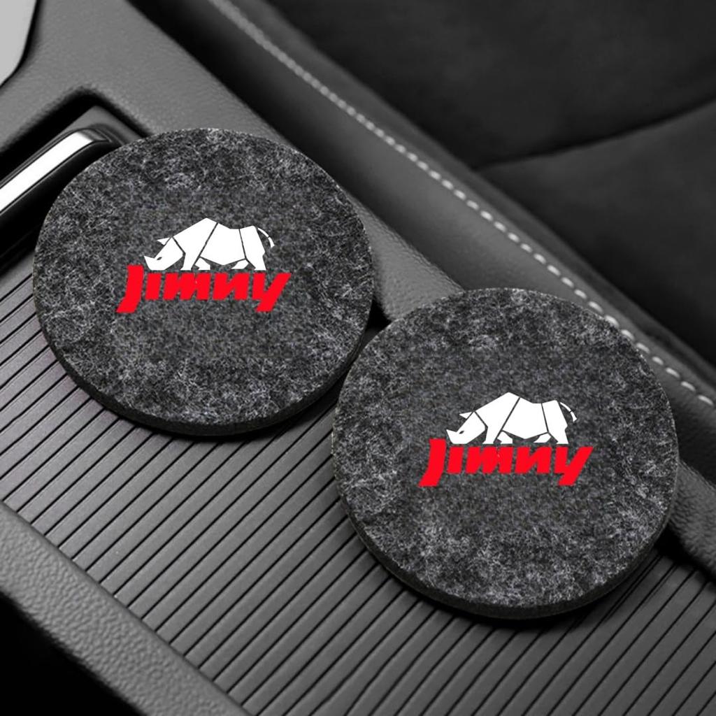 Jimny Drink Holder Pad with Car Cup Grade Car Water Cup Shock Noise and Friction Car Body Interior Car Set of 2 Logo, 77cm, Non-Slip Coaster, Mat,