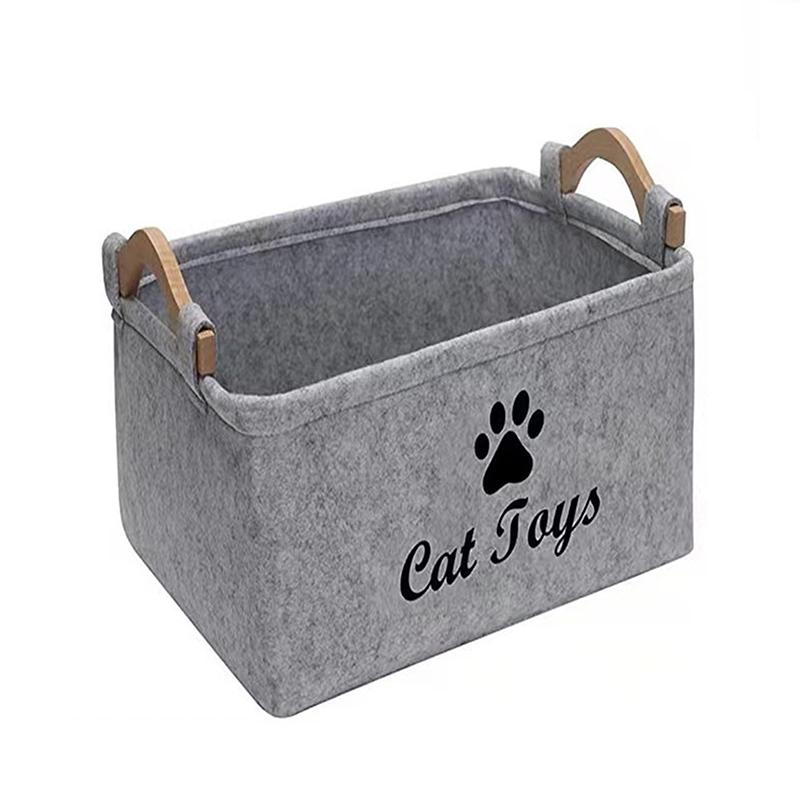 Toy Dog Basket Pet Storage Box Bin Organizer Toys Cat Accessory Container Bins Felt Baskets Containers Organizer