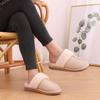 Fashion Shevalues Winter Plush Lining Women's Memory Foam Slippers Fuzzy Indoor Cotton Slides Anti-slip Furry Outdoor Women's Slippers