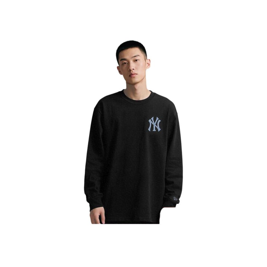 New Era × MLB Нью-Йорк Янкиз Футболка с круглым вырезом с длинным рукавом Удобная дышащая Унисекс Топы 14701328
