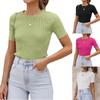 Women's Short-sleeved Jumper Summer Tops Women's Round Neck Bottoming Tight Jumper Women's T-shirt