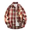 New Spring and Autumn Long-sleeved Plaid Shirt Loose Fashionable Shirt Men's Jacket Youth Large Size Versatile