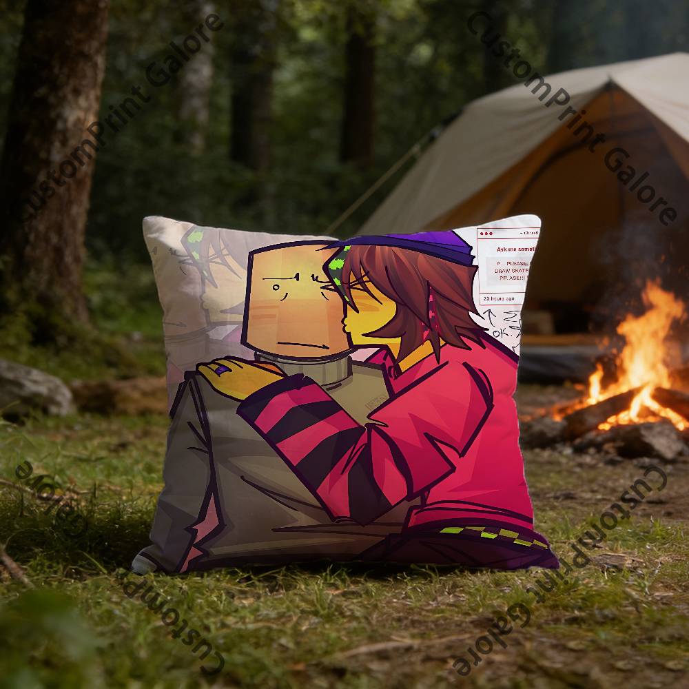 Skaterlight Infected Lampert Pillow Cover Polyester Square Cushion Case 45 cm Decorative for Home Couch Bed Car Decor