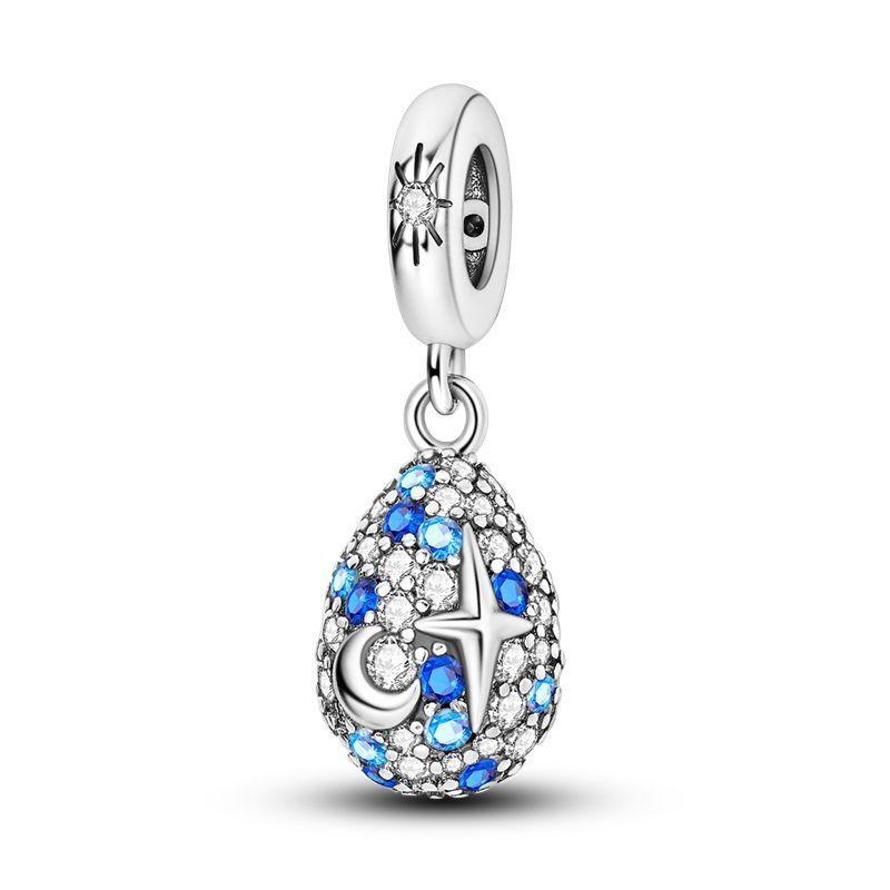 Copper Firefly Charms Evil Eye Air Balloon Blue Charms Fit Original Bracelet Beads For Jewelry Making