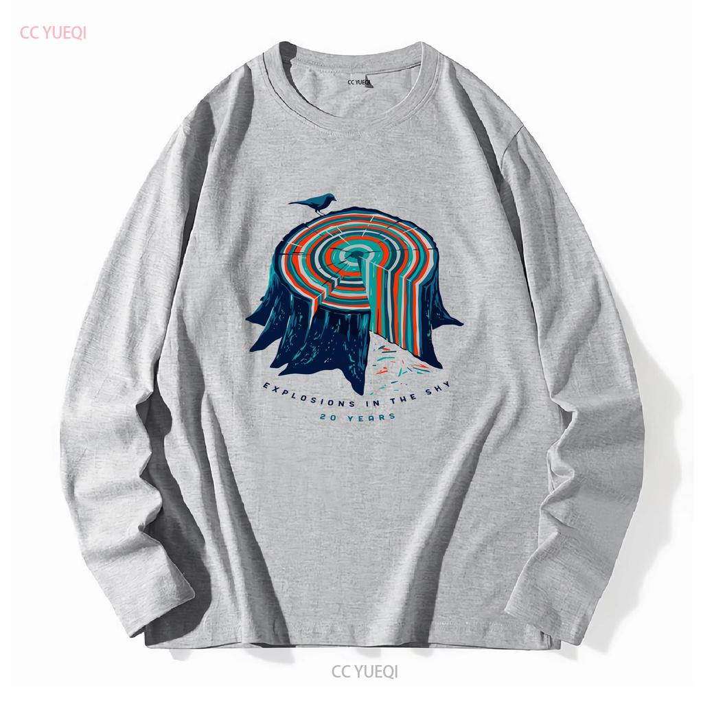 Explosions in the Sky 20 Years Anniversary T Shirt Size Large long sleeves vintage Washed homme Comfortable fashion