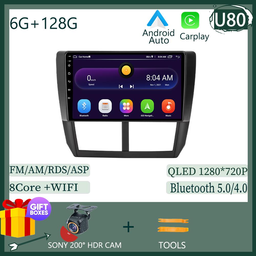 Android 13 Carplay Car Radio для Subaru Forester 3 SH 2007-2013 для Impreza GH GE 2 Din мультимедийный проигрыватель Carplay Auto Stereo