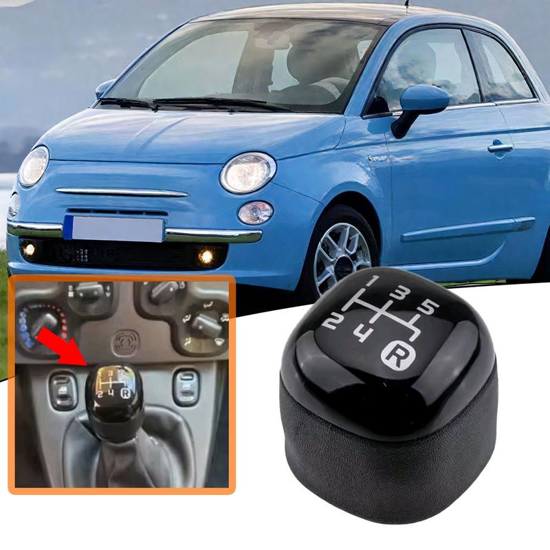 1x Ручка КПП для автомобиля 5-ступенчатая ручная рукоятка рычага переключения передач Заменяемая головка Автоаксессуары для Fiat Panda 2012