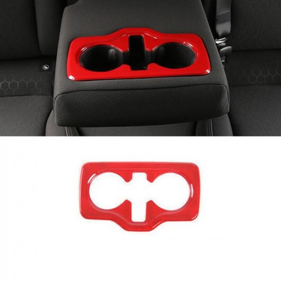 Rear Seat Armrest Water Cup Panel 1PCS For Jeep Compass 2017-19- Bright Red