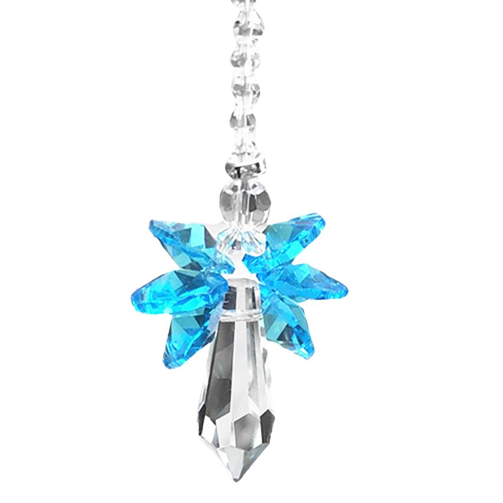 Modern Rainbow Crystal Angel Chakra Suncatcher Wind Chimes Car Charm Pendant Home Decoration Hanging Ornaments