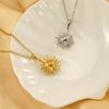 Titanium Steel Pendant Necklace Flower Wind Personality Creative Year Stainless Steel Sunflower Necklace