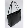 Women's Black Zipper Shopper Bag