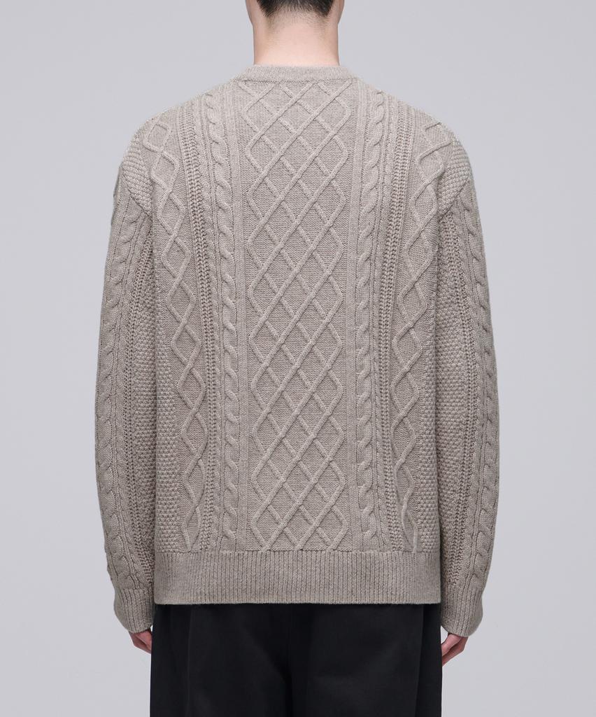 MUSINSA STANDARD Aran Cable Crew Neck Knit [Oatmeal]