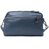 Stylish Women's Bag with Pockets Made of Genuine Leather Vintage 22600 Blue