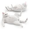 Simulated Lying Orange Cat Model PVC White Cat Figurine Statue Sculpture Decoration Ornament Kids Educational Animal Toy
