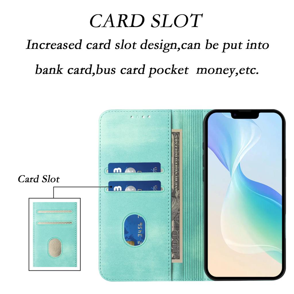 For iPhone 16 Pro Wallet Cases Retro Texture RFID Blocking Leather Phone Cover