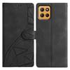 For Motorola Moto G15 4G Case Wallet Stand Imprinted Triangle Pattern Leather Phone Flip Cover