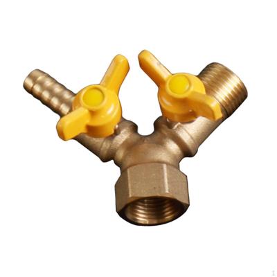 3-ходовой запорный клапан Y-образный шаровой компонент для ремонта с медными резьбами 0,79"