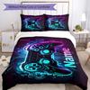 3pcs Custom Name Game Controller Bedding Set Duvet Cover Closure Includes 1 Duvet Cover & 2 Pillowcases, Soft and Comfortable for All Seasons.