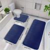 3pcs Soft and Absorbent Memory Foam Bath Mat - Non-Slip, Machine Washable Rug for Shower, Bathroom, Kitchen, and Bedroom