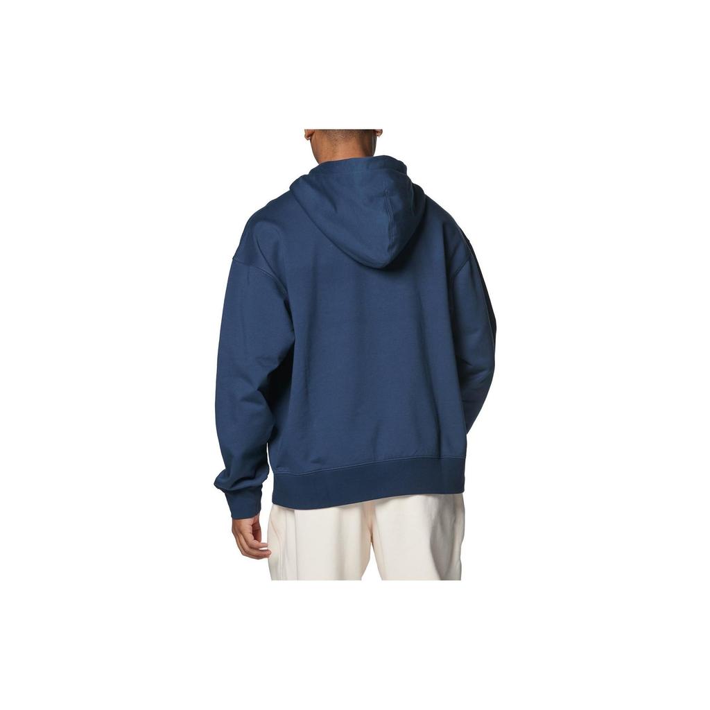 Under Armour Solid Color Casual Loose Hooded Pullover Long Sleeve Sweatshirt Men Sweatshirt Blue 1387974-044