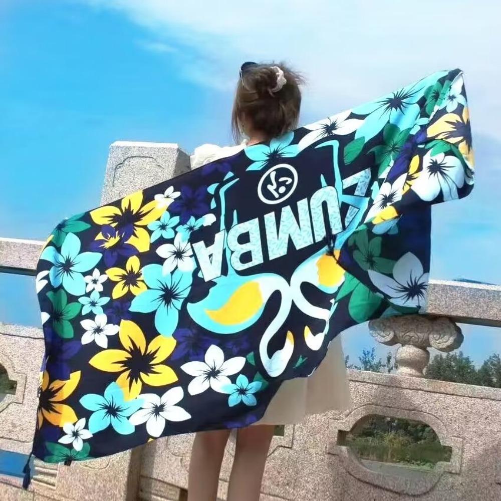 Соленое озеро Чака Туризм на Северо-Западе Этнический стиль Шарф Шелковый шарф Женский Летний Приморский Пляжный Платок Солнцезащитный Тонкий