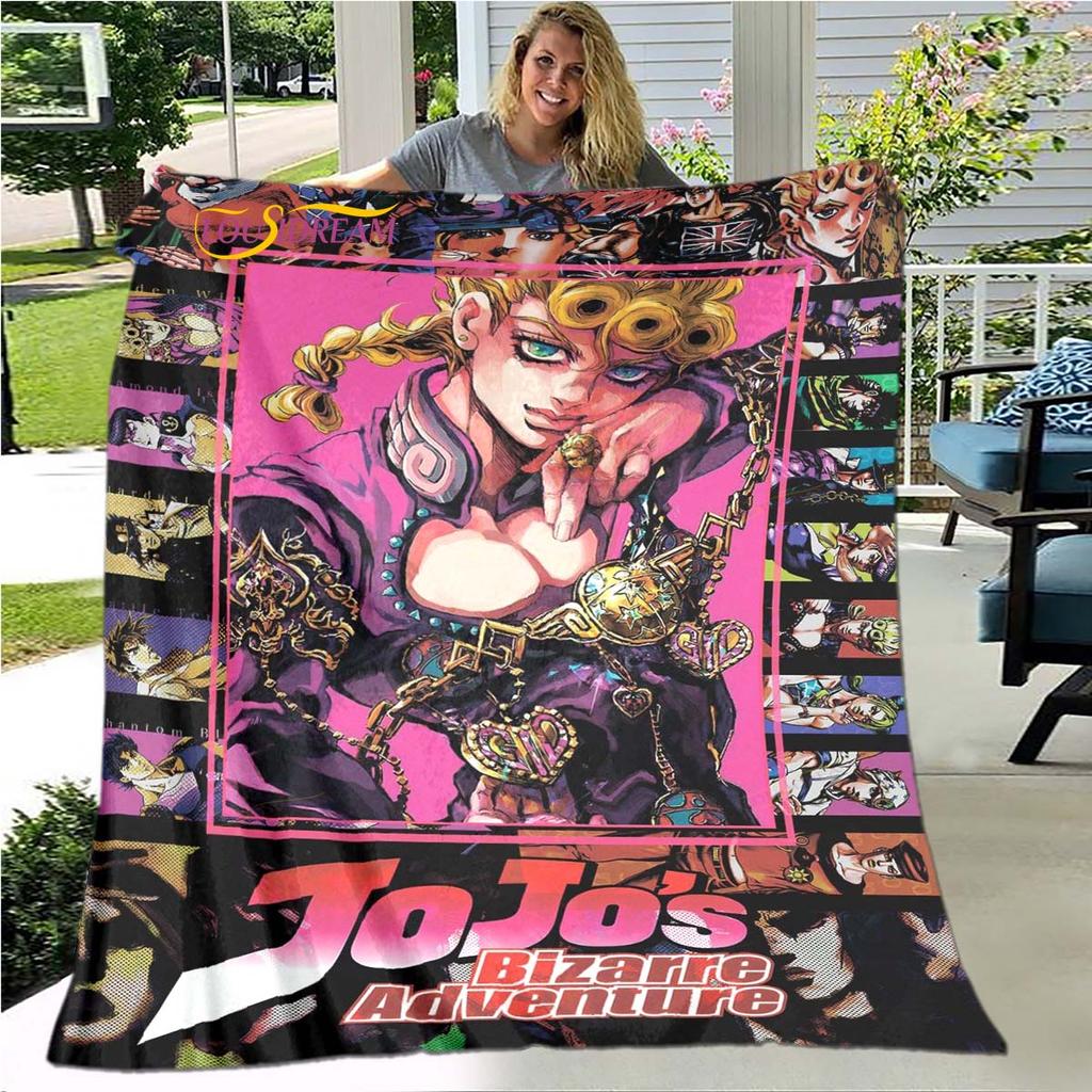 Фланелевое одеяло с 3D принтом «Невероятные приключения Джоджо», мягкое покрывало с мультяшным принтом, покрывало для дивана, одеяло