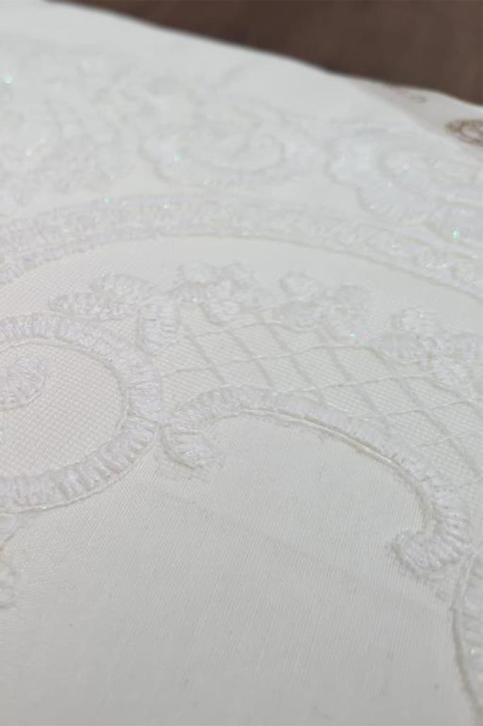 Sultans Duvet Cover Set 6pcs, Duvet Cover 200x220, Bedsheet 240x260 Cotton Fabric, Full Size, Double Size Cream