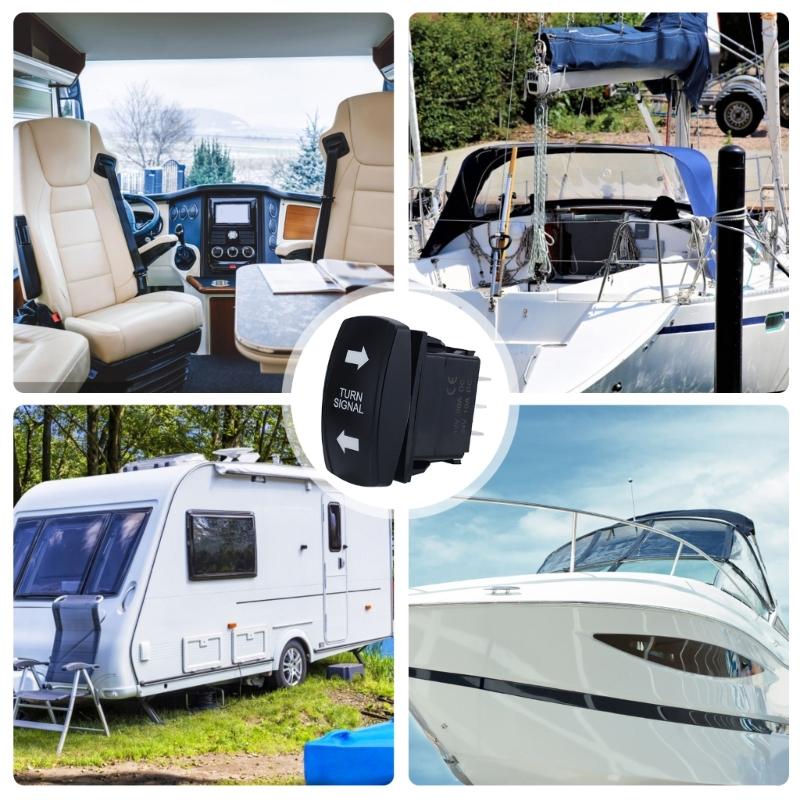 Переключатель указателей поворота с комплектом реле-мигалок, кулисные переключатели ВКЛ Выкл ВКЛ для квадроцикла, мотоцикла, универсальный мотор, внутренний переключатель