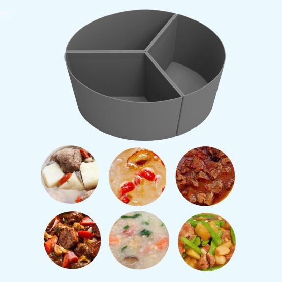6-квартовый вкладыш для медленноварки с несколькими решетками, герметичный, можно мыть в посудомоечной машине, силиконовый разделитель для медленноварки, вкладыш для готовки, кухонные принадлежности