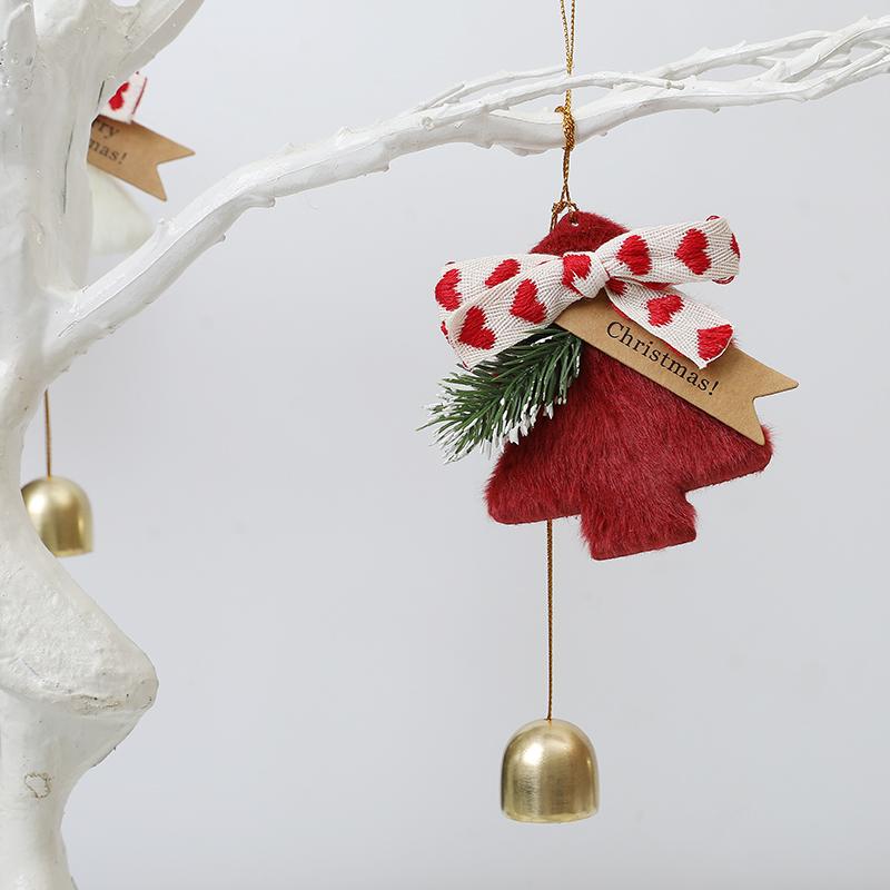 Плюшевые елочные колокольчики подвеска елка подвесное украшение веселые рождественские украшения для дома новогодние подарки Navidad