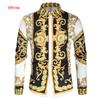 Luxury Royal Shirt Men Casual Slim Fit Long Sleeve Men Paisley Print Shirt Prom Party Shirt
