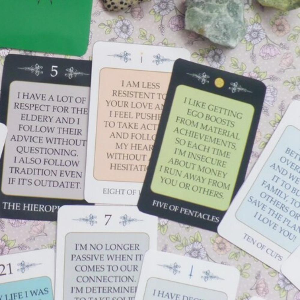 Tarot Cards with Light and Shadow Messages, Channeled Messages, Set of 78, Twin Flame / Karmic /Soulmate Cards 10.3*6cm