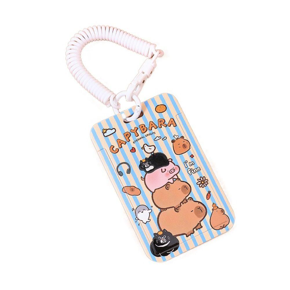 1 шт. милые шейные ремни Capybara из мультфильма, пластиковые для держателя удостоверения личности, аксессуары