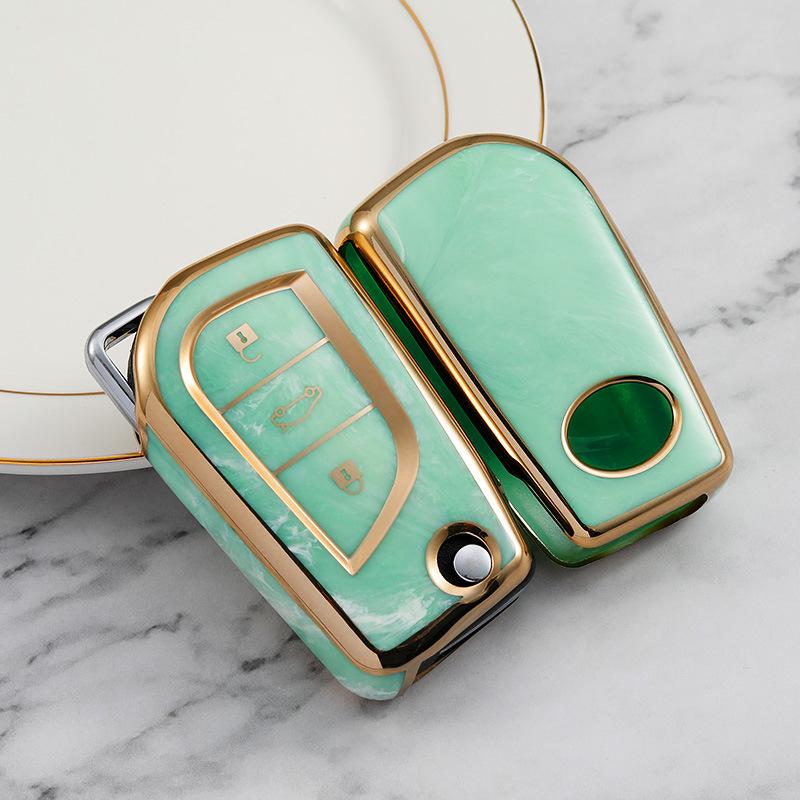 Чехол для ключа Toyota для RAV4, Camry, Reiz, Levin, Corolla, Highlander - Складная застежка для мужчин и женщин